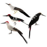 Maxbell Simulation Artificial Feathered Woodpecker Bird Model Toy Garden Decor A