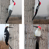 Maxbell Simulation Artificial Feathered Woodpecker Bird Model Toy Garden Decor A