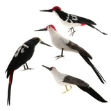 Maxbell Simulation Artificial Feathered Woodpecker Bird Model Toy Garden Decor A