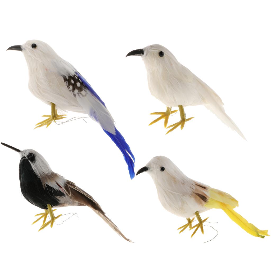 Maxbell Simulation Artificial Feather Bird Animal Model Home Decor Collectibles B
