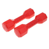 Maxbell 1 Pair Plastic Lightweight Dumbbell Outdoor Fitness Exercise Kids Toy Red