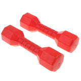 Maxbell 1 Pair Plastic Lightweight Dumbbell Outdoor Fitness Exercise Kids Toy Red