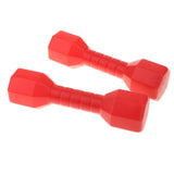 Maxbell 1 Pair Plastic Lightweight Dumbbell Outdoor Fitness Exercise Kids Toy Red