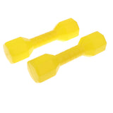 Maxbell 1 Pair Plastic Lightweight Dumbbell Outdoor Fitness Exercise Kids Toy Yellow