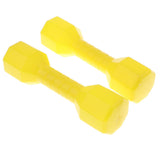 Maxbell 1 Pair Plastic Lightweight Dumbbell Outdoor Fitness Exercise Kids Toy Yellow