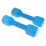 Maxbell 1 Pair Plastic Lightweight Dumbbell Outdoor Fitness Exercise Kids Toy Blue
