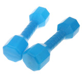 Maxbell 1 Pair Plastic Lightweight Dumbbell Outdoor Fitness Exercise Kids Toy Blue