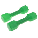 Maxbell 1 Pair Plastic Lightweight Dumbbell Outdoor Fitness Exercise Kids Toy Green