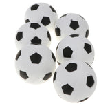 Maxbell 6 Pieces 2.4'' Mini EVA Football Sports Balls Kids Indoor Outdoor Toy White