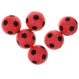 Maxbell 6 Pieces 2.4'' Mini EVA Football Sports Balls Kids Indoor Outdoor Toy Red