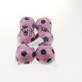 Maxbell 6 Pieces 2.4'' Mini EVA Football Sports Balls Kids Indoor Outdoor Toy Pink