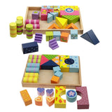 Maxbell Wooden Building Blocks Set Stacking Game Cube Kids Educational Toy Animal