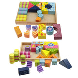 Maxbell Wooden Building Blocks Set Stacking Game Cube Kids Educational Toy Animal