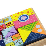 Maxbell Wooden Building Blocks Set Stacking Game Cube Kids Educational Toy Animal