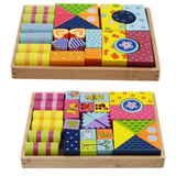 Maxbell Wooden Building Blocks Set Stacking Game Cube Kids Educational Toy Animal