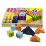 Maxbell Wooden Building Blocks Set Stacking Game Cube Kids Educational Toy Animal