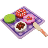 Maxbell Wooden Magnet Connected Cake Dessert Simulation Kitchen Food Play Toy Purple