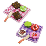 Maxbell Wooden Magnet Connected Cake Dessert Simulation Kitchen Food Play Toy Purple