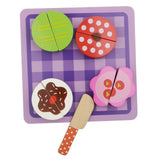 Maxbell Wooden Magnet Connected Cake Dessert Simulation Kitchen Food Play Toy Purple