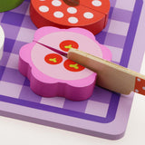 Maxbell Wooden Magnet Connected Cake Dessert Simulation Kitchen Food Play Toy Purple