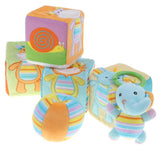 Maxbell Infant Baby Cloth Soft Rattle Building Blocks Educational Toys