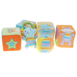 Maxbell Infant Baby Cloth Soft Rattle Building Blocks Educational Toys