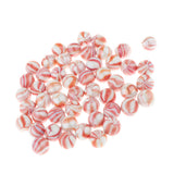 Maxbell 50Pcs Glass Round Beads Kids Marbles Ball Traditional Game Toy Gift Red
