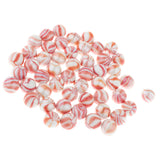 Maxbell 50Pcs Glass Round Beads Kids Marbles Ball Traditional Game Toy Gift Red