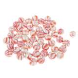 Maxbell 50Pcs Glass Round Beads Kids Marbles Ball Traditional Game Toy Gift Red