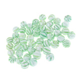 Maxbell 50Pcs Glass Round Beads Kids Marbles Ball Traditional Game Toy Gift Green