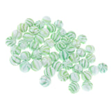 Maxbell 50Pcs Glass Round Beads Kids Marbles Ball Traditional Game Toy Gift Green