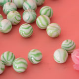 Maxbell 50Pcs Glass Round Beads Kids Marbles Ball Traditional Game Toy Gift Green