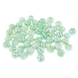 Maxbell 50Pcs Glass Round Beads Kids Marbles Ball Traditional Game Toy Gift Green