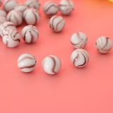 Maxbell 50Pcs Glass Round Beads Kids Marbles Ball Traditional Game Toy Gift Purple