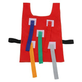 Maxbell Kids Pull Tails Vest for Kindergarten Outdoor Activity Game Vest  Red