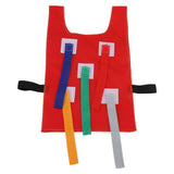 Maxbell Pull Tails Vest for Kids Child Outdoor Party Activity Game Vest Red