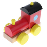 Maxbell Wooden Train Toy Color Shape Sorting Stacking Toy Kids Educational Toy Gift