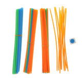 Maxbell 100 Pieces Plastic Classic Colored Pickup Sticks Game Party Favors Kids Toy
