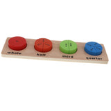 Maxbell Wooden Geometric Shape Puzzles Color Shape Sorter Kids Educational Toy A