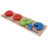 Maxbell Wooden Geometric Shape Puzzles Color Shape Sorter Kids Educational Toy A