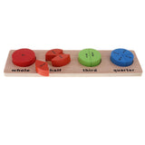 Maxbell Wooden Geometric Shape Puzzles Color Shape Sorter Kids Educational Toy A