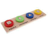 Maxbell Wooden Geometric Shape Puzzles Color Shape Sorter Kids Educational Toy B