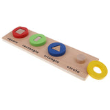 Maxbell Wooden Geometric Shape Puzzles Color Shape Sorter Kids Educational Toy B