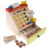 Maxbell Wooden Simulation Swiping Card Cash Register Kid Pretend Play Role Play Toy