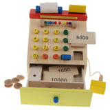 Maxbell Wooden Simulation Swiping Card Cash Register Kid Pretend Play Role Play Toy