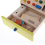 Maxbell Wooden Simulation Swiping Card Cash Register Kid Pretend Play Role Play Toy