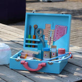 Maxbell 30PCS Wooden Medical Kits Box Doctor Nurse Role Playing Set Kids Toy Playset