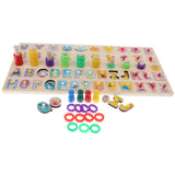Maxbell Colorful Number Game Board Kid Figures Counting Math Learning Toy Fun Block