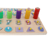 Maxbell Colorful Number Game Board Kid Figures Counting Math Learning Toy Fun Block