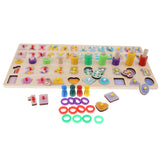 Maxbell Colorful Number Game Board Kid Figures Counting Math Learning Toy Fun Block